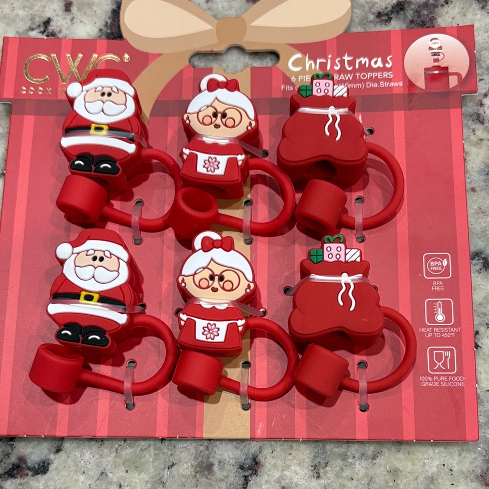 Christmas Straw Toppers